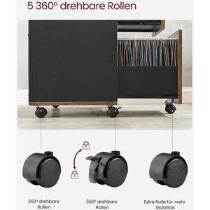 Produktbild für Bürowagen Vasagle OFC041B01, braun vintage