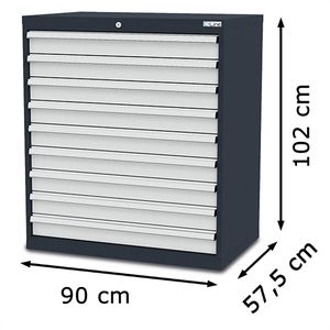 Produktbild für Schubladenschrank Simplaflex CL9H100900, Metall
