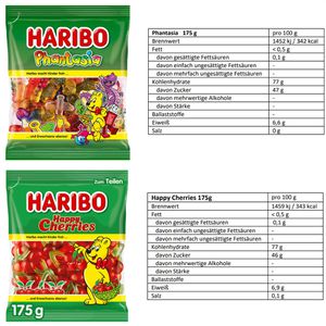 Produktbild für Fruchtgummis Snackbox Haribo &amp; Kaubonbons