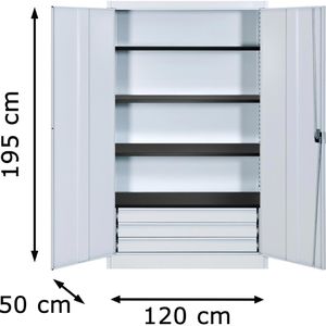 Produktbild für Aktenschrank Mauser entero BFZ5-12, aus Metall