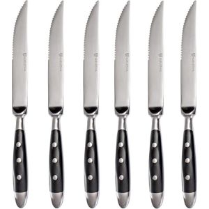 Steakmesser Gräwe Nürnberg schwarz, 6 Stück