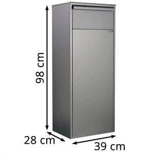Produktbild für Paketbriefkasten Allux 800 Parcel RS, anthrazit