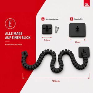 Produktbild für Kabelführung Oskar-Lehmann KUBA Slim Line, zum Anschrauben