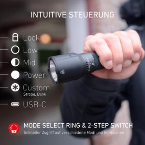 Produktbild für Taschenlampe Ledlenser TT3R, LED, aufladbar