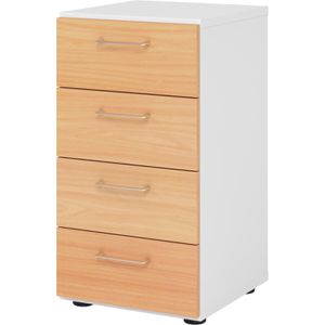 Produktbild für Kommode Hammerbacher Serie 9 Advanced, weiß / buche