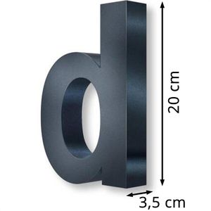Produktbild für Hausnummer Metzler 3D, anthrazit aus Edelstahl