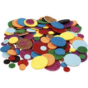 Produktbild für Moosgummi Creativ-Company Kreise, Höhe 1,2 - 3,2 cm