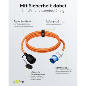 Produktbild für CEE-Adapter Goobay 76224, Länge 5 m