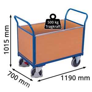Produktbild für Transportwagen VARIOfit Vierwandwagen, sw-700.400