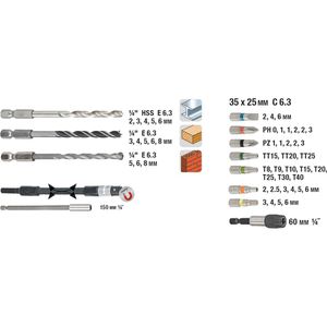 Produktbild für Bohrer-Bit-Set kwb Power-Box, 106300