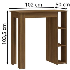 Produktbild für Bartisch vidaXL 812965, eiche