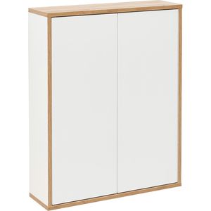 Bad-Hängeschrank Fackelmann Finn, 84623, matt weiß / eiche