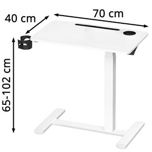 Produktbild für Schreibtisch Vasagle LSD600W01, weiß / weiß