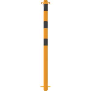 Absperrpfosten Schake 460BG/2, 2 Ösen, schwarz/gelb, Metall