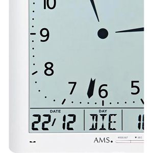 Produktbild für Wanduhr AMS 5896, Kunststoff, digital, Funkuhr