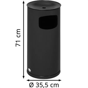 Produktbild für Aschenbecher VAR H71K, 3572, anthrazit, für Outdoor