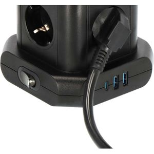 Produktbild für Steckdosenwürfel Brennenstuhl 1153560010, Schalter, schwarz
