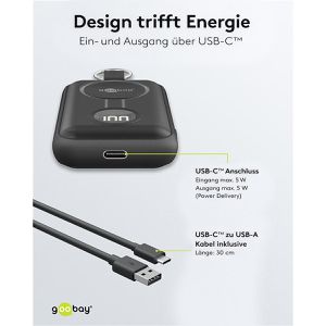 Produktbild für Powerbank Goobay 76253 für Apple Watch, 2500mAh