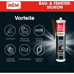 Produktbild für Silikon MEM Bau- &amp; Fenster, transparent