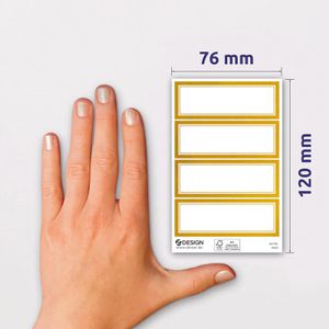 Produktbild für Sticker Zweckform Z-Design 51058, Goldrahmen