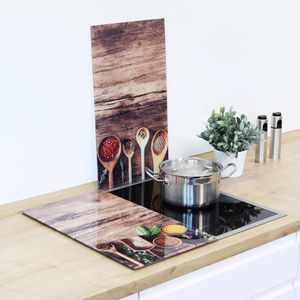 Produktbild für Herdabdeckplatte Böttcher-AG mit Gewürzmotiv, aus Glas