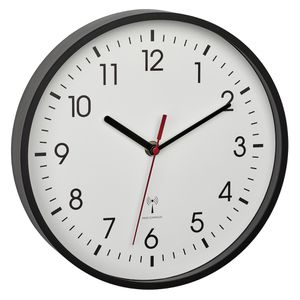 Produktbild für Wanduhr TFA 60.3550.01, Kunststoff, analog, Funkuhr