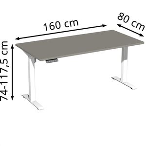 Produktbild für Schreibtisch Geramöbel Elevate Home, onyx / weiß