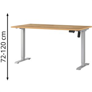 Produktbild für Schreibtisch Germania Profi 3.0, 8023-641, eiche / silber