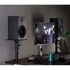 Produktbild für Lautsprecherständer myWall HS30L, schwarz, aus Metall, 2 Stück