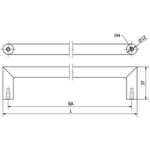 Produktbild für Möbelgriffe SO-TECH E11, silber, aus Edelstahl