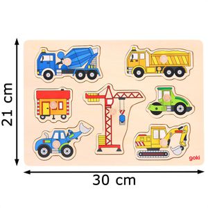 Produktbild für Motorikspielzeug Goki 57593, Baufahrzeuge