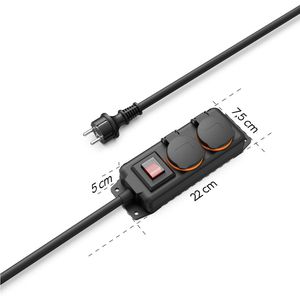 Produktbild für Steckdosenleiste Hama 00223062, mit 2m Kabel