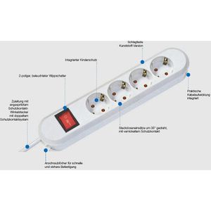 Produktbild für Steckdosenleiste Bachmann Smart 381.230K, 1,5m