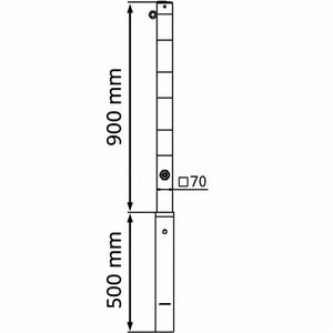 Produktbild für Absperrpfosten Schake 470FB/1, 1 Öse, rot/weiß, aus Metall