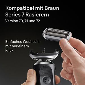 Produktbild für Scherkopf Braun 74S Ersatzscherteil, silber
