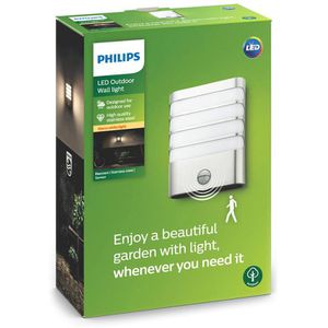 Produktbild für Wandleuchte Philips Raccoon, aus Edelstahl, für außen (IP44)