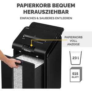 Produktbild für Aktenvernichter Fellowes 4629201 AutoMax 100M, mit Rollen