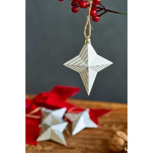 Produktbild für Weihnachtsbaumschmuck Heitmann-Deco 1012820, weiß, 10 cm