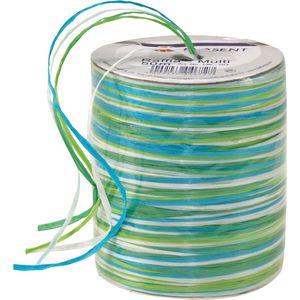 Geschenkband Präsent Raffia Multicolour, türkis
