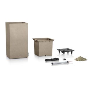 Produktbild für Übertopf Lechuza CANTO Stone 40 high, sandbeige, 40x76x40 cm