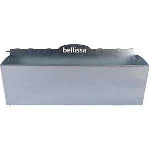 bellissa Origami M Blumenkasten, grau, 54 x 17,5 x 23cm, aus Stahl, mit Halterung