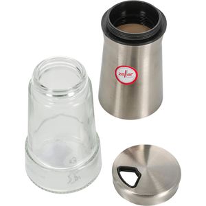 Produktbild für Gewürzgläser Zeller 19630, aus Glas, Edelstahlmantel &amp; -deckel