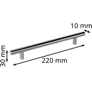 Produktbild für Möbelgriffe SO-TECH G10, silber, aus Edelstahl