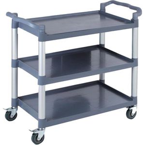 Servierwagen APS 11945, blaugrau, aus Aluminium / Kunststoff