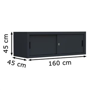 Produktbild für Aufsatzschrank Lüllmann 550379, schwarz