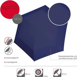 Produktbild für Regenschirm Knirps U.200 Ultra Duomatic, navy, sturmfest