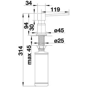 Produktbild für Spülmittelspender BLANCO Lato 525789, schwarz matt