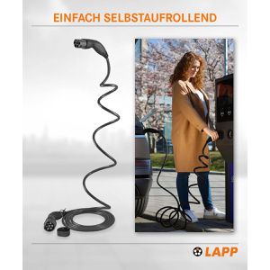 Produktbild für Elektroauto-Ladekabel Lapp Helix Mode 3, IP55, 5 m