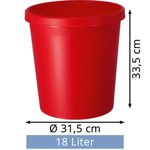 Produktbild für Papierkorb Helit H6105825, the german, rot