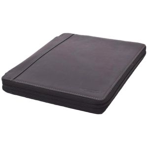 Produktbild für Schreibmappe Menzo MB47, schwarz, Echt Leder